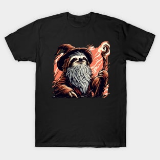 Retro Sloth Wizard T-Shirt